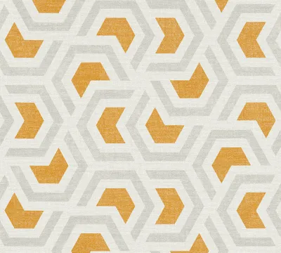 Produktbild von A.S. Création geometrische Tapete Linen Style Vliestapete orange grau weiß 10,05 m x 0,53 m