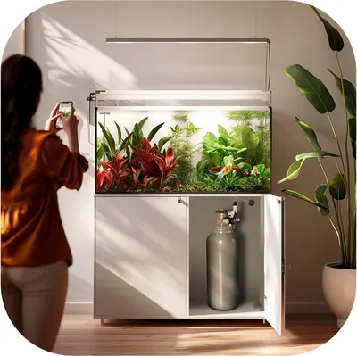 Obrázek produktu pro Aquario Láhev CO2 Fat - láhev CO2 8l nízká s ventilem Aquario