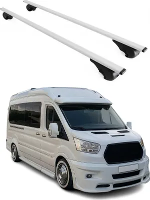 Image de Barres de toit Transversales pour Ford Transit 2014-2024 Fer Argent