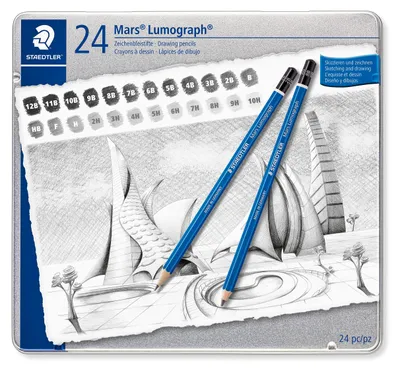 Immagine prodotto di Set di 24 matite Staedtler Lumograph 12B-10H