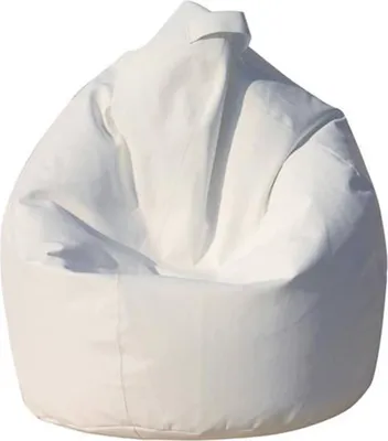 Produktbild von Eleganter Sitzsack, weiße Farbe, Maße 80 x 120 x 80 cm