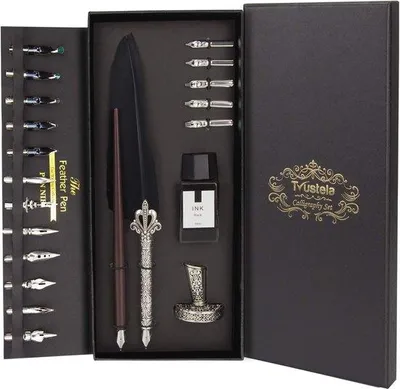 Immagine prodotto di Set di gessetti artigianali per principianti - Kit completo di penne e inchiostro per scrittori creativi