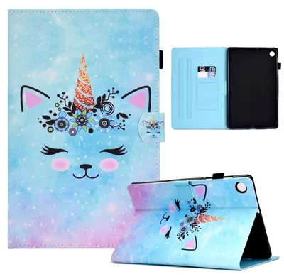 Immagine prodotto di Per Samsung Galaxy Tab A8 2021 Motif 4 Art Leather Cover Tablet Case Nuovo