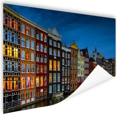 Produktbild von MuchoWow® Poster Amsterdam - Wasser - Farbenfroh 60x40 cm - Schlafzimmerdekoration