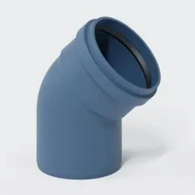 Produktbild von POLOPLAST Bogen, DN250, POLO-KAL NG, PP-MD, Ø250mm, 45°, blau, 1 Stk.