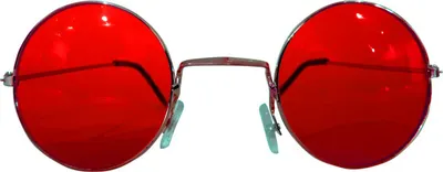 Produktbild von Hippie Sonnenbrille modisches Accessoires für Karneval, Mottoparty, rot