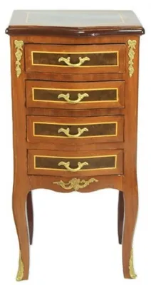 Image de Casa Padrino Commode baroque en acajou avec 4 tiroirs - Fait main en bois massif