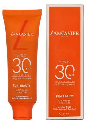 Produktbild von Lancaster Sun Beauty Face Gel SPF 30, Sonnenschutzgel, Gesicht, Tube, Feuchtigkeitsspendend, Schutz, Auffrischend, Jeder Hauttyp, 50 ml