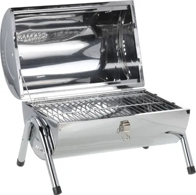Produktbild von Grill Edelstahl Holzkohlegrill Klappgrill tragbar und aufklappbar