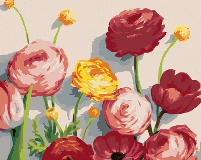 Produktbild von Zuty - Malen nach Zahlen - PFINGSTROSEN UND TULPEN (MYROSLAVA VOLOSCHUK), 40x50 cm, ohne Keilrahmen