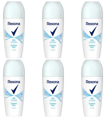 Zdjęcie produktu dla Rexona Deo Roll On Suchy antyperspirant bez alkoholu 50ml opakowanie 6 sztuk