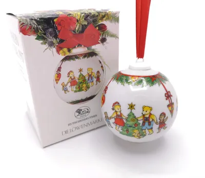 Produktbild von Hutschenreuther Porzellan Weihnachtskugel Kugel 1997 mit Originalverpackung