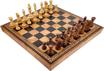 Produktbild von Italienisches Schachset Akazienholz Classic Premium + Schachbrett Weltkarte 48