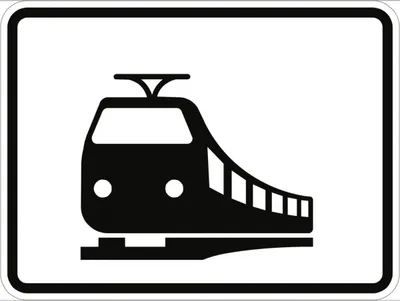 Produktbild von Verkehrsschild VZ1048-18, Nur Schienenbahnen, Alu, RA1, 600x450 mm
