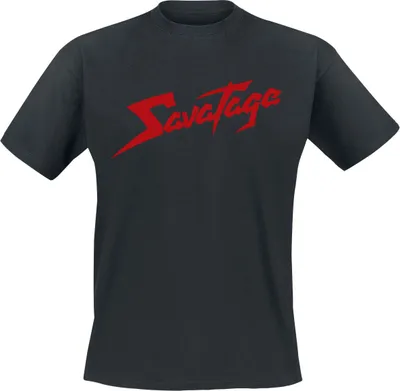 Produktbild von Savatage T-Shirt Herren Red Logo schwarz Band-Merch, Bands 100% Baumwolle M