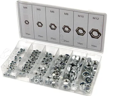 Immagine prodotto di Hartboombewerking: Set di 146 elementi, assortimento di bulloni e dadi
