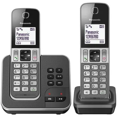 Immagine prodotto di Telefono cordless duo dect con segreteria telefonica Panasonic KXTGD322FRG