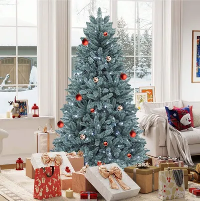 Produktbild von BALCONERA 1,8m Künstlicher Blaufichten-Weihnachtsbaum - 450 Warmweiße Lichter, 880 Spitzen, Aufklappbare Zweige, Hochwertige Beleuchtung