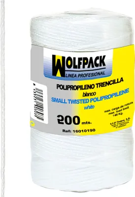 Produktbild von Weiße, geflochtene Schnur aus Polypropylen (200 Meter Spule)