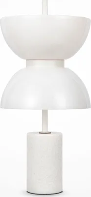 Produktbild von Maytoni Moderne Tischleuchte Kyoto LED incl. in Weiß aus Metall und Marmor Glas 11 W für Küche, Schlafzimmer, Wohnzimmer, Esszimmer, Lobby