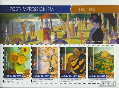 Produktbild von Briefmarken Malediven 2015 Mi 5971-5974 Kleinbogen (kompl. Ausg.) postfrisch Post-Impressionismus
