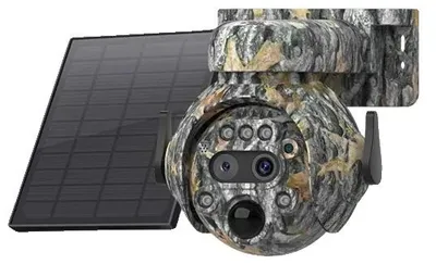 Immagine prodotto di Telecamera solare, zoom 12x, angolo di visione a 360°, 8 MP, 12x, 4G, scheda da 32 GB