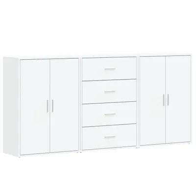 Produktbild von Sideboards 3 Stk. Weiß 60x31x84 cm Holzwerkstoff