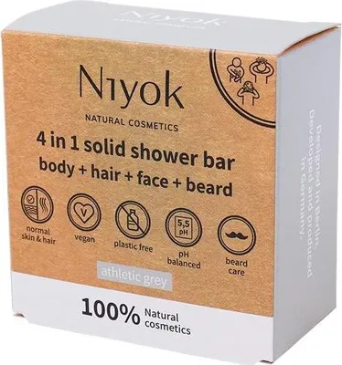 Immagine prodotto di doccia solida 4in1 corpo+capelli+viso+B - Grigio atletico 80g