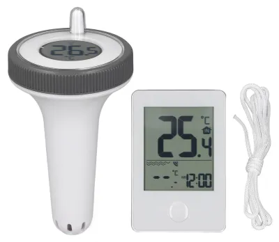 Produktbild von Drahtloses Pool-Thermometer, LCD-Display, 0,1 ℃ Genauigkeit, wasserdichter digitaler schwimmender Temperaturmesser