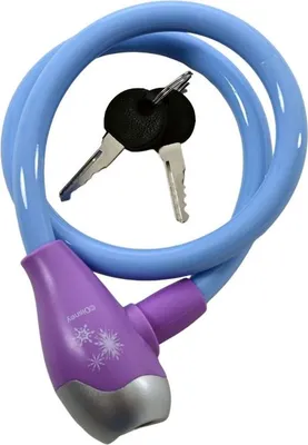 Produktbild von Kinder Fahrrad Schloss Fahrradschloss Kabelschloss Blau Disney Frozen Eiskönigin Elsa Anna 1432