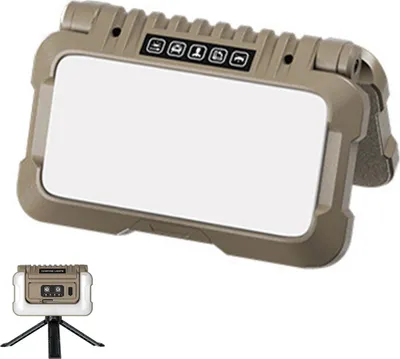 Produktbild von Faltbare LED-Campinglampe mit Dual-Seitenlicht & 5 Modi – 4800 mAh USB-C wiederaufladbar, stufenloses Dimmen , ideal für Camping, Haushalt & Notfälle