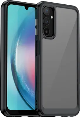 Immagine prodotto di Custodia per Samsung Galaxy A25 trasparente, antiurto in silicone TPU protettivo nero