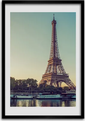 Produktbild von Bild - Bilderrahmen - Foto - 70 cm x 100 cm - MDF - Rahmen - Wandkunst - Eiffelturm Paris