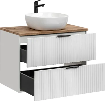Image de Meuble vasque à poser - 80 cm - Georgia White
