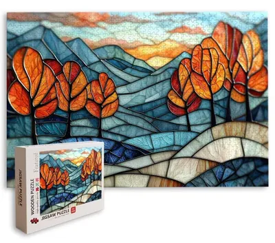 Image de Puzzle en bois pour adultes, composé de 5000 pièces