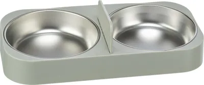 Produktbild von TRIXIE Doppelnapf für Futterautomat TX-C Smart 5.0L - grau - 0,5 l/32 × 5 × 16 cm