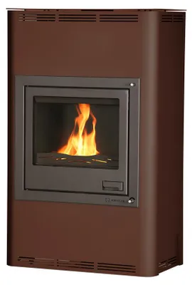 Image de HS FLAMINGO poêle à bois AQUAFLAM 25 avec échangeur de chaleur régulation manuelle brun-échantillon