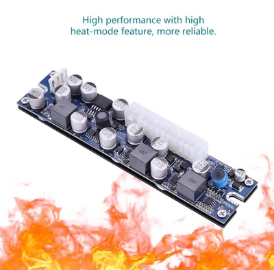 Obrázek produktu pro Napájecí modul LD-200W s 19V DC vstupem, DC-ATX napájecí zdroj, 24pinový konektor ATX na 12V AUX pro počítač