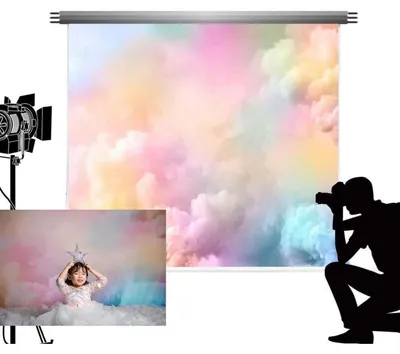 Obrázek produktu pro Fotografie, pozadí, mikrovlákno, rozměry 2,2 x 1,5 metru, snové barvy duhy, obloha, mraky