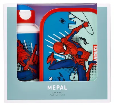 Image de Mepal Kit de pause Campus-Spiderman Bouteille d'eau et boîte à pain avec insert bento