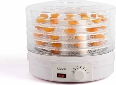 Obrázek produktu pro Sušička ovoce LIVOO DOM202, 5 sušicích desek, termostat, výkon 250 W, pro ovoce a zeleninu
