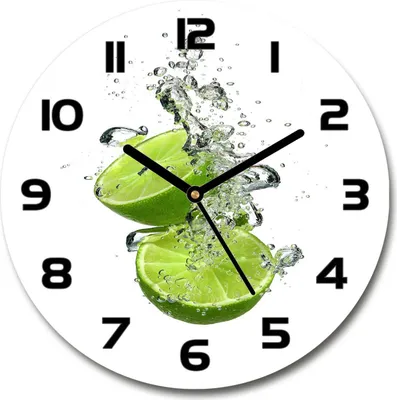 Produktbild von Wanduhr aus Glas 30fi Glasbild Glasuhr Gehärtetes Glas - schwarze-zeiger - Limonka under water