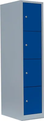 Produktbild von Schließfachschrank Wertfachschrank Fächerschrank Spind 4 Fächer grau/blau 523411