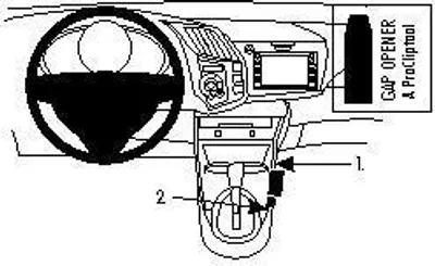 Produktbild von Brodit ProClip Fahrzeughalter 834553 - Konsolenbefestigung - Honda CR-Z 11-17