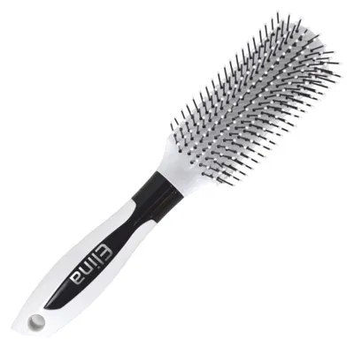 Produktbild von Kunststoff Haarbürste in Weiß zum Kämmen von Frisuren ca. 23 cm Kamm