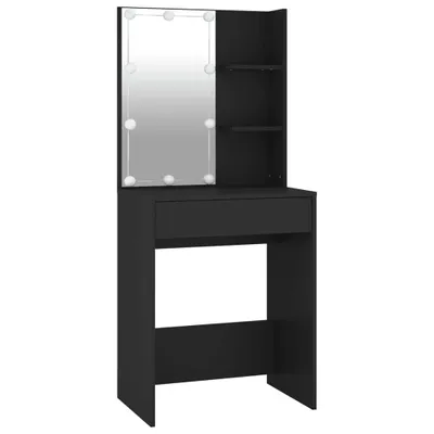 Produktbild von Hochwertigen Möbel Kindertische - Schwarz Schminktisch mit LED Schwarz 60x40x140cm NEU8964244