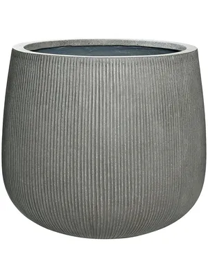 Obrázek produktu pro Pottery Pots Obal Ridged Vertically - Pax L tmavě šedá, průměr 55 cm