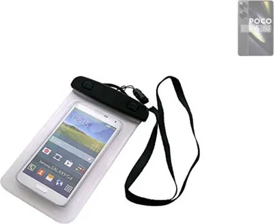 Produktbild von K-S-Trade Schutz Hülle Handy Hülle Kompatibel mit POCO F6 Beach Bag wasserdicht 16cm x 10cm Schutzhülle Staub Sand Flachwasser Beachbag Case