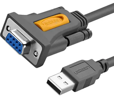 Produktbild von Kabel USB-A auf DB9 RS-232, 1.5 m, Ugreen CR104, Grau