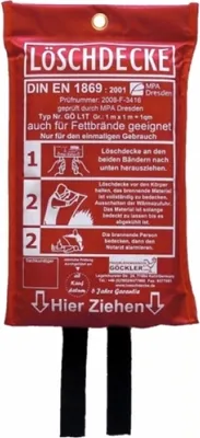 Produktbild von Löschdecke 1 x 1 Meter, DIN EN 1869